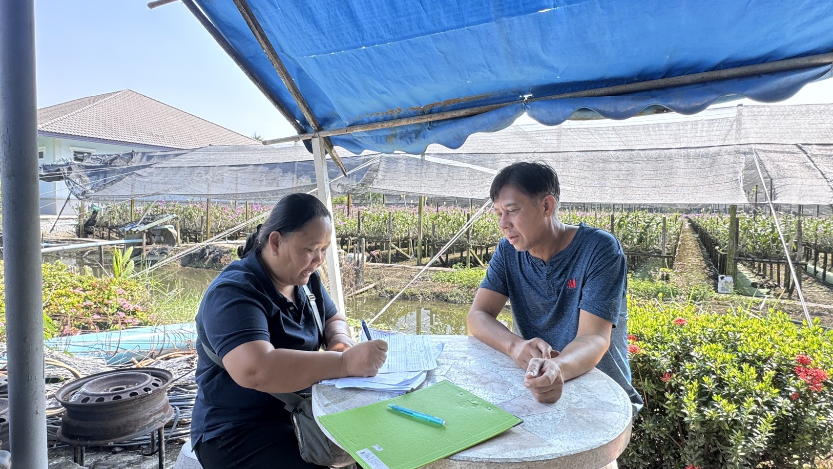 Dr.Krit Iemthanon (Ph.D.), Director of the Center for Agricultural Information has assigned the Division of Field Crop Information Field inspection of sample frames and survey of orchid production in 2025 By interviewing farmers in Nakhon Pathom, Samut Sakhon and Nonthaburi Province.