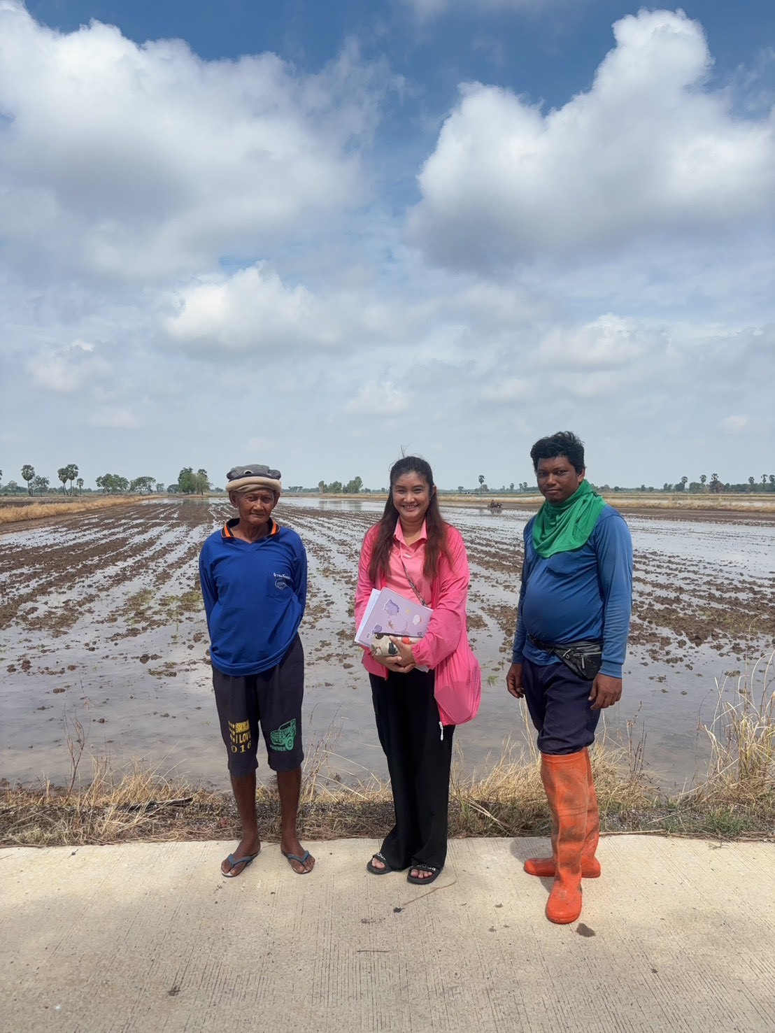 The Center for Agricultural Information conducts fieldwork to collect production cost data on dry-season rice for the 2025/26 crop year.