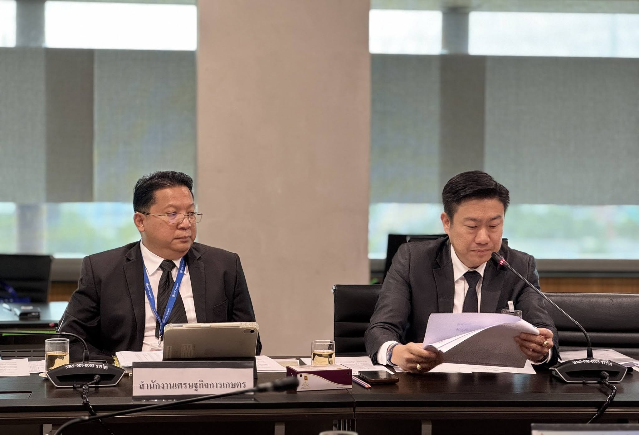 Office of Agricultural Economics (OAE), attended the meeting of the Senate Subcommittee on the Study of Efficient, Secure, and Sustainable Water Management in Agricultural Areas Outside Irrigation Zones under the Senate Standing Committee on Agriculture and Cooperatives.